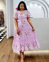 Jasleen Slub Cotton Fancy Printed Long Western Dress Wholesalers In Delhi